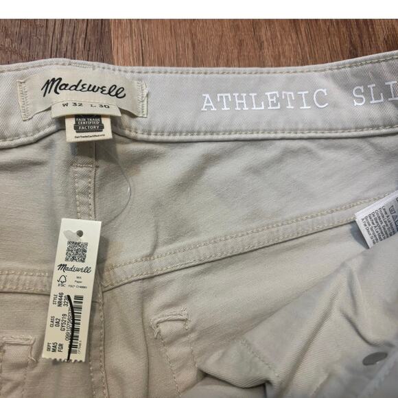 NWT Madewell The Athletic Allday Slim Pant In Form Grey Size 32x30 - Picture 6 of 9